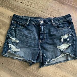 American Eagle Hi-Rise Shortie jean shorts